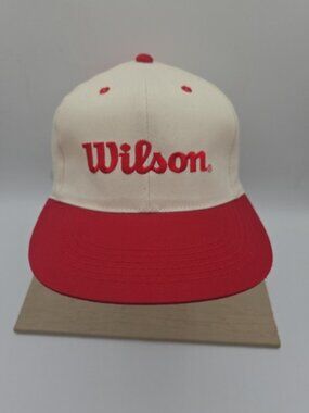 Wilson Red & White Strapback Hat | NWT Adjustable Cap